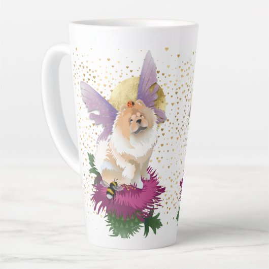 VOYEZ-MOI SUR LA LUNE - Chow-Latte Mug -white (Angle gauche)