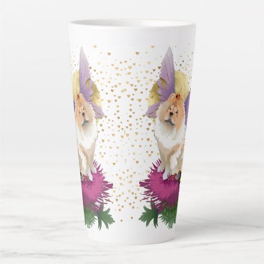 VOYEZ-MOI SUR LA LUNE - Chow-Latte Mug -white (Devant)