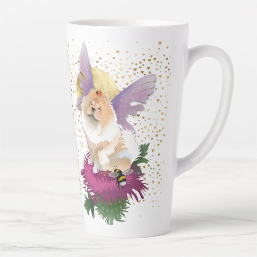 VOYEZ-MOI SUR LA LUNE - Chow-Latte Mug -white (Droite)
