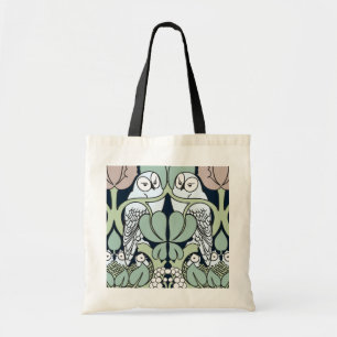 Voysey Art Nouveau Owl Nest Pattern Canvas tas
