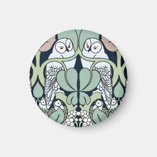 Voysey Art Nouveau Uil Nest Pattern Magnet Magneet