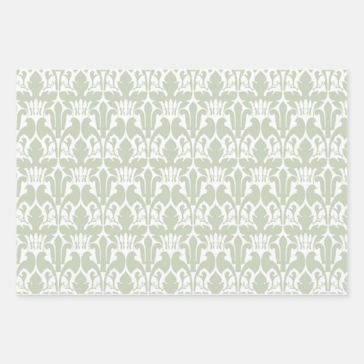 Voysey en vert 19" x 29" Feuilles papier d'envelop (Devant 2)