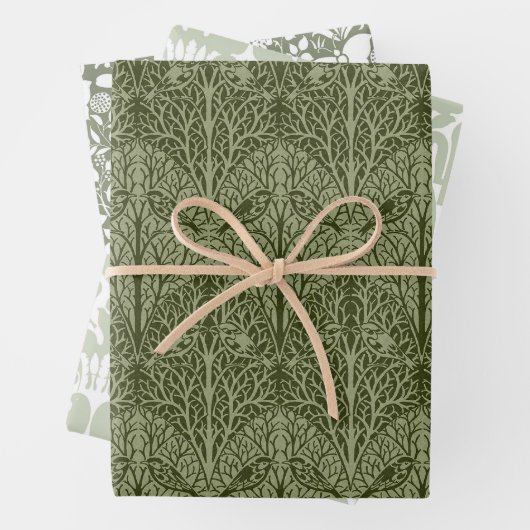 Voysey en vert 19" x 29" Feuilles papier d'envelop (En situation)