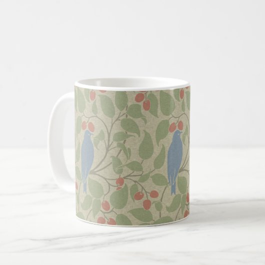 Voysey's Birds in Berry Bush Coffee Mug (Devant gauche)