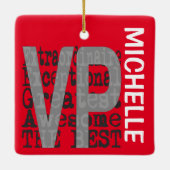 VP Extraordinaire CUSTOM Keramisch Ornament (Achterkant)