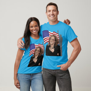 VP Kamala Harris Vlag Statue of Liberty Unisex T-shirt