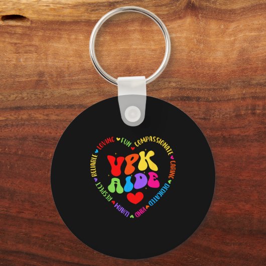 Vpk Aide First Day Of Back To School Appreciation Sleutelhanger (Voorkant)