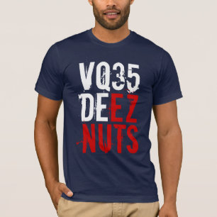 VQ35 DEEZ NUTS (rood/wit) T-shirt
