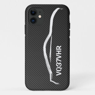 "VQ37VHR" 370z met Faux-koolstofvezel iPhone 11 Hoesje