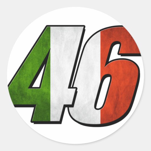 VR46flag Ronde Sticker (Voorkant)