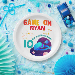 VR Birthday Boy Gamer Party Group Matching Papieren Bordje