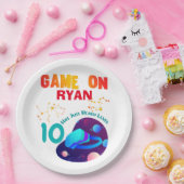 VR Birthday Boy Gamer Party Group Matching Papieren Bordje (Feest)