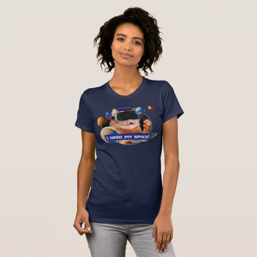 VR Cat in Space T-shirt (Voorkant volledig)
