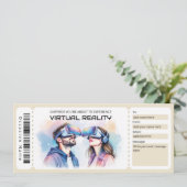 VR Experience Ticket Gift Certificate Kaart (Staand voorkant)