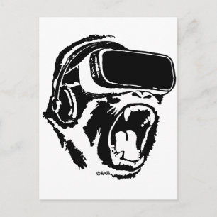 VR Gorilla Briefkaart