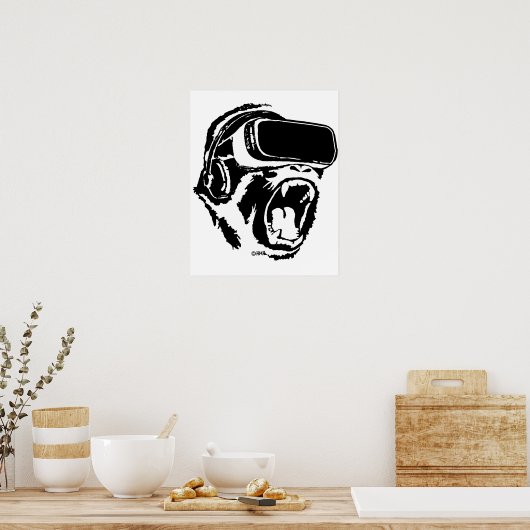 VR Gorilla Poster (Keuken)