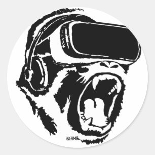 VR Gorilla Ronde Sticker