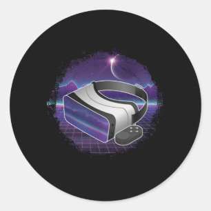 VR Headset Virtual Reality Gamer Gaming Geek Gift Ronde Sticker