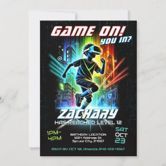 VR Invitation Anniversaire Jeu Invitation