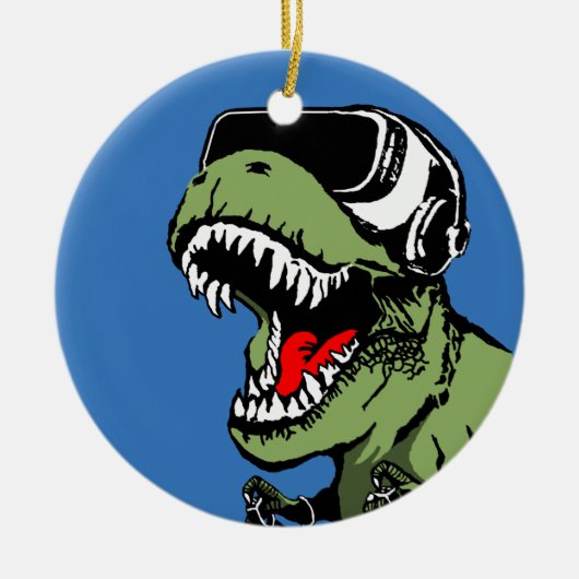 VR T-rex Keramisch Ornament (Voorkant)