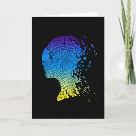 VR Virtual Reality Headset Design Kaart (Voorkant)