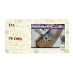 Vraag 1-800-LOLCATS Etiket