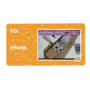 Vraag 1-800-LOLCATS Etiket