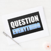 Vraag alles rechthoekige sticker (Envelop)