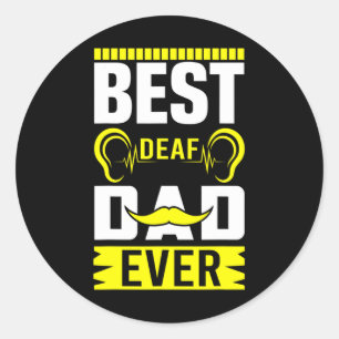 Vraag Beste Dove Vader Ooit Gebarentaal Dove Aware Ronde Sticker