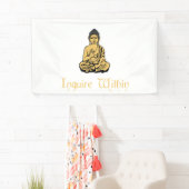 Vraag binnen de Zen Meditation Buddha Banner (Insitu)