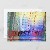 Vraag collage abstract briefkaart (Voorkant / Achterkant)