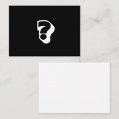 vraag, datumuitnodiging, gewaagd zwart wit advieskaart (Voorkant / Achterkant)