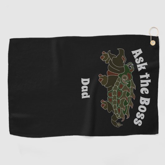 Vraag de Baas Pap Alligator Snapping Turtle Golfhanddoek (Horizontaal)