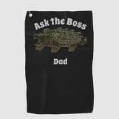 Vraag de Baas Pap Alligator Snapping Turtle Golfhanddoek (Voorkant)