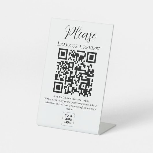 Vraag de klant vriendelijk om een QR-code voor de  Reclamebord Met Voetstuk (Voorkant)