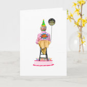 Vraag een hertelling verjaardag Kaart (Gele Bloem)