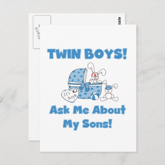 Vraag eens naar mijn tweelingschotel en cadeaus briefkaart (Voorkant / Achterkant)