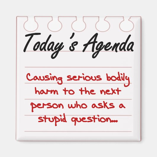 Vraag geen stoute vragen magneet (Voorkant)