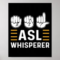 Vraag het aan Whisperer. ASL Bewustzijn Hand Gebar