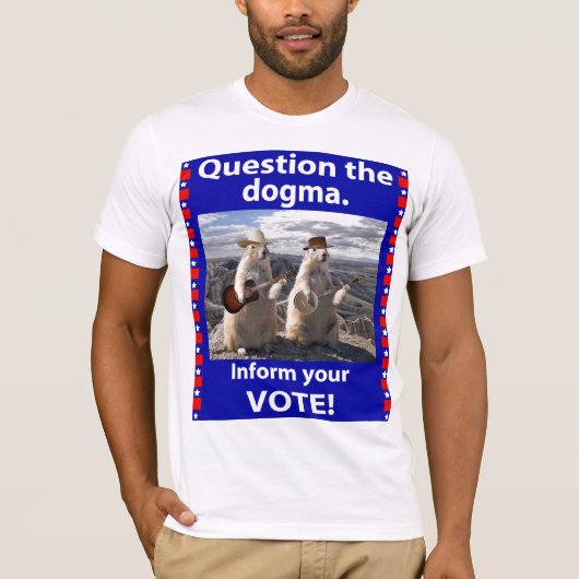 Vraag het shirt Dogma (Voorkant)