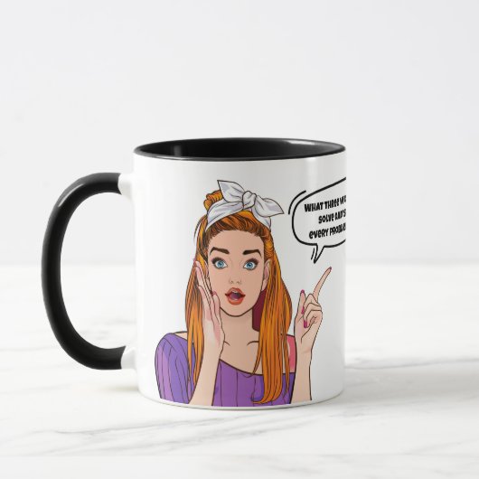 Vraag je moeder - Grappig Moederschap Leven Grapje Mok (Links)