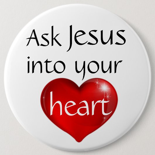 Vraag Jezus Ronde Button 6,0 Cm (Voorkant)