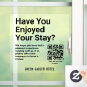 Vraag klanten om een Review QR-code achter te late Raamsticker (Huis)