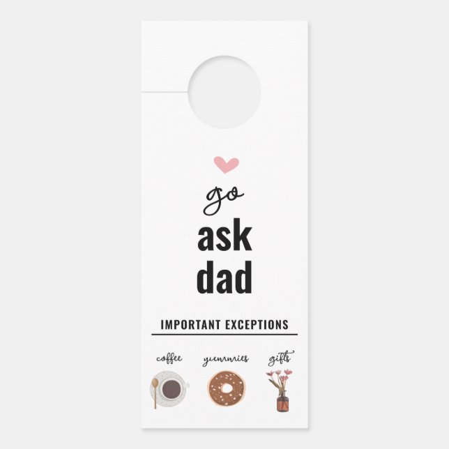 Vraag maar aan papa door hanger (Voorkant)