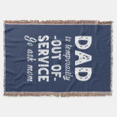 Vraag mama grappige vaders dag cadeau voor papa deken (Voorkant)