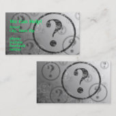 Vraag Mark Background BW Visitekaartje (Voorkant / Achterkant)