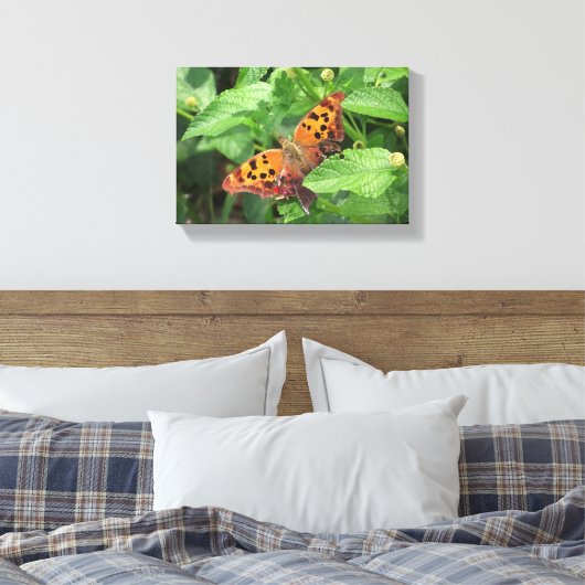 Vraag Mark Butterfly op Lantana Wrapped Canvas (Insitu (Slaapkamer))