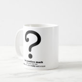 Vraag Mark Grammar Mok Funny Kantoor Coffee Mok (Voorkant links)