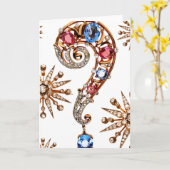 Vraag Mark  Kostuum Sieraden Blanco Opmerking Kaart (Gele Bloem)