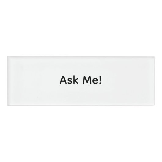 Vraag Me Badge (Voorkant)